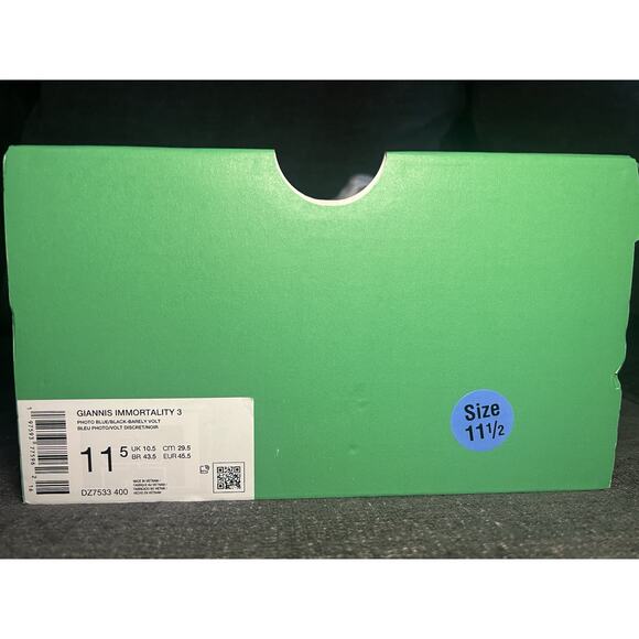 BRAND NEW Nike Giannis Immortality 3 Blue Black Men's Size 11.5 Shoes DZ7533-400 - Picture 8 of 9